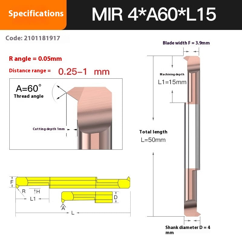 1132-MTR MIR MNR Dual Head Small Bore Boring Tools Tungsten Carbide Small Diameter Shock Resistant Bore Bar Turning Tools Cutting Tools Customized Shandong Denso Pricision Tools Co.,Ltd.